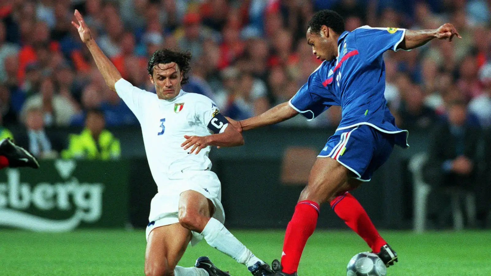 PAOLO MALDINI & THIERRY HENRY FRANCE V ITALY 04 July 2000