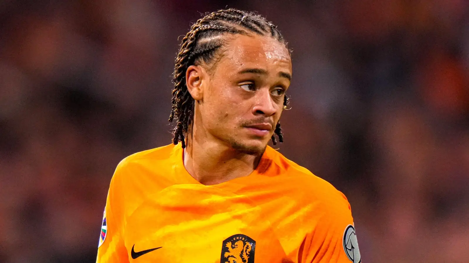 Xavi Simons of the Netherlands during the UEFA EURO 2024 Qualifying Round Group B match between Netherlands and France at Johan Cruijff ArenA on October 13, 2023 in Amsterdam, Netherlands.