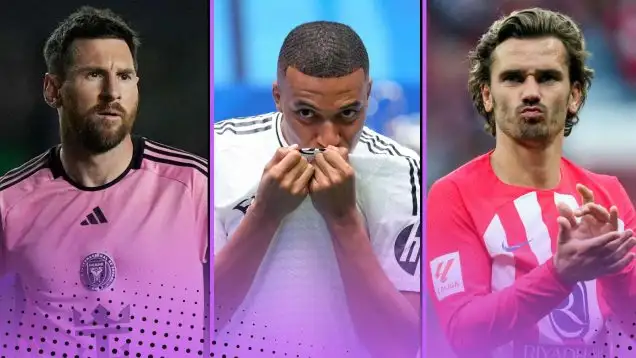 Lionel Messi, Kylian Mbappe, Antoine Griezmann