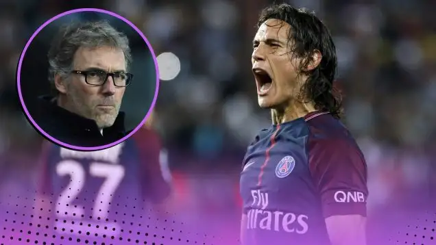 Laurent Blanc and Edinson Cavani.