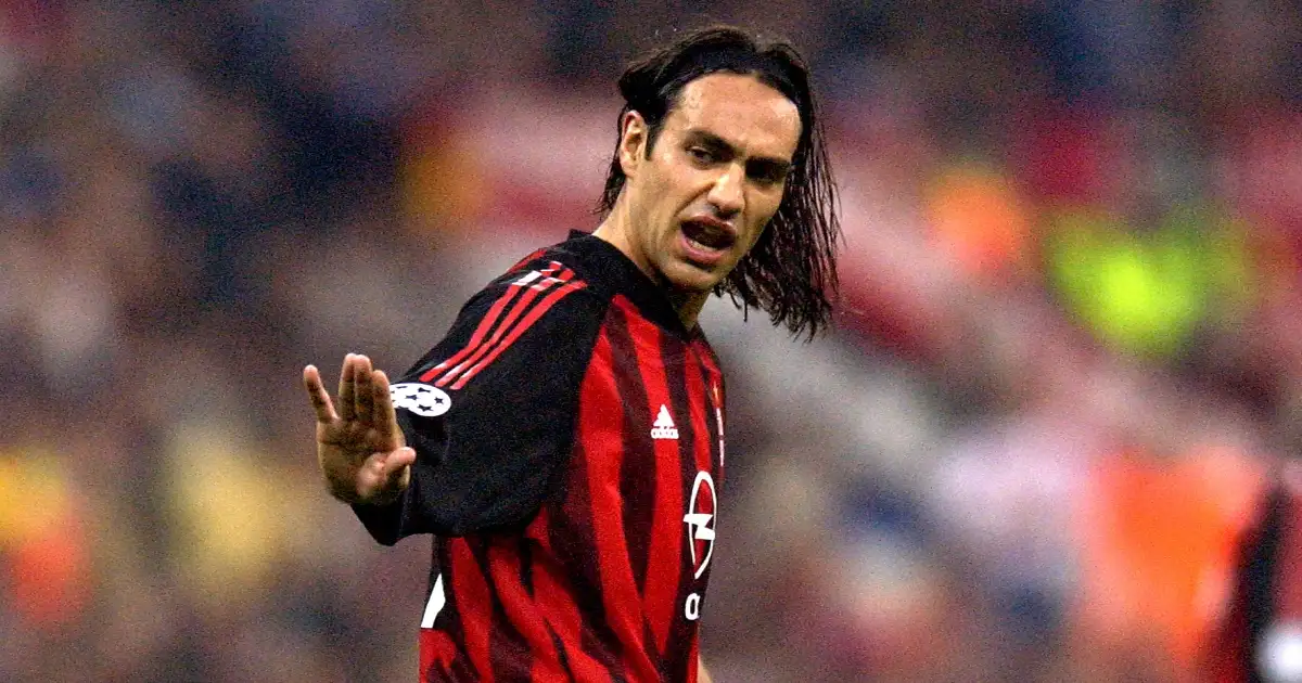 AC Milan's Alessandro Nesta during their Champions League victory over Ajax at San Siro, Milan, April 2003.