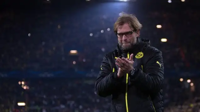 April 8, 2014 - Dortmund, United Kingdom - Jurgen Klopp, manager of Dortmund applauds the fans - UEFA Champions League - Quarter Final 2nd Leg - Borussia Dortmund vs. Real Madrid - Signal Iduna Park - Dortmund - Germany - 8th April 2014 - Picture Philip Oldham/Sportimage/Cal Sport Media/Sipa USA