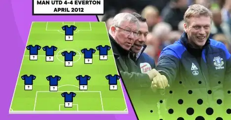 Can you name Everton’s XI from their 4-4 draw with Man Utd, 2012?