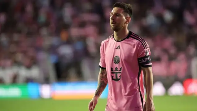 Lionel Messi looks on for Inter Miami.