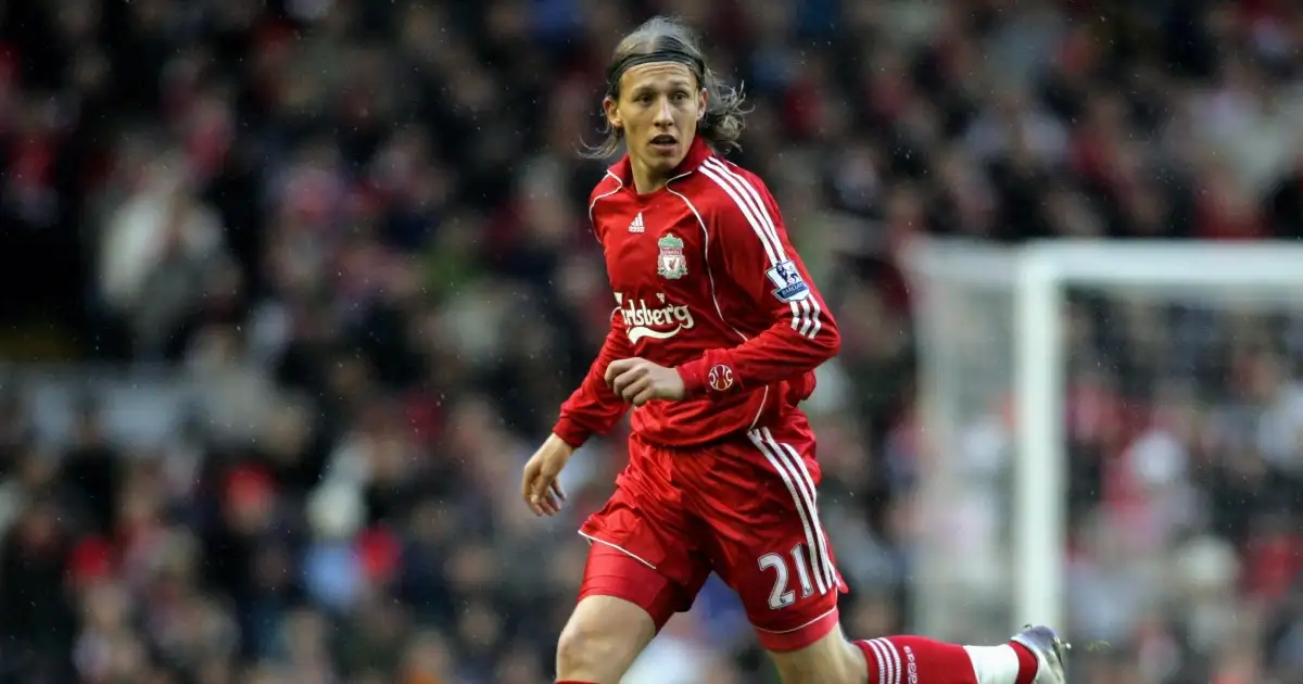 Liverpool's Lucas Leiva during their Premier League victory over Bolton Wanderers at Anfield, Liverpool, December 2007.