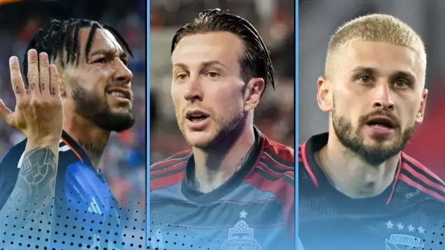 MLS Top Chance Creators 2024 featuring (L-R) Luciano Acosta, Federico Bernardeschi, Mateusz Klich